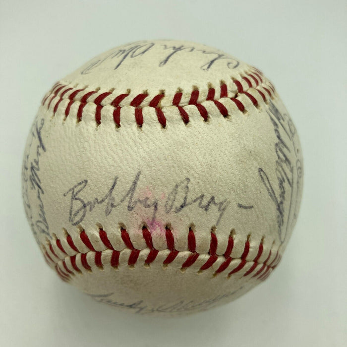 Hank Aaron 1965 Milwaukee Braves Team Signed National League Baseball PSA DNA