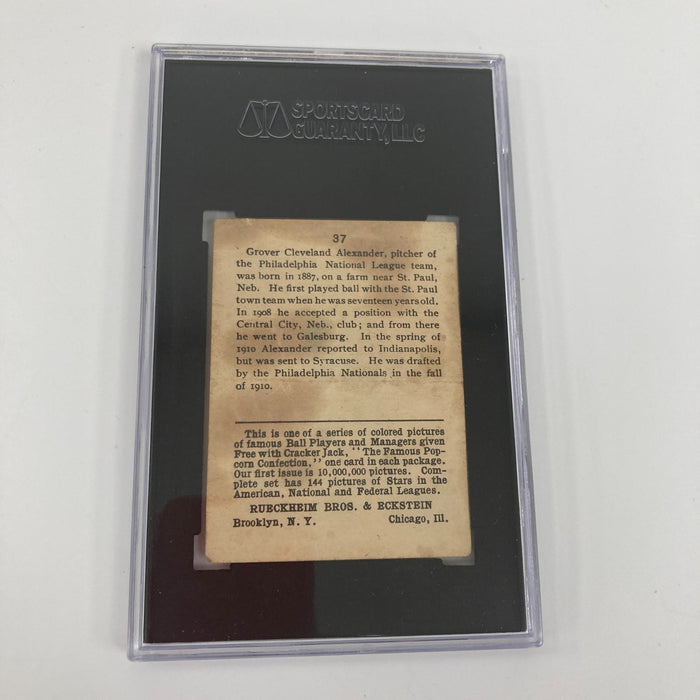 1914 Cracker Jack Grover Cleveland Alexander #37 SGC 2 Good