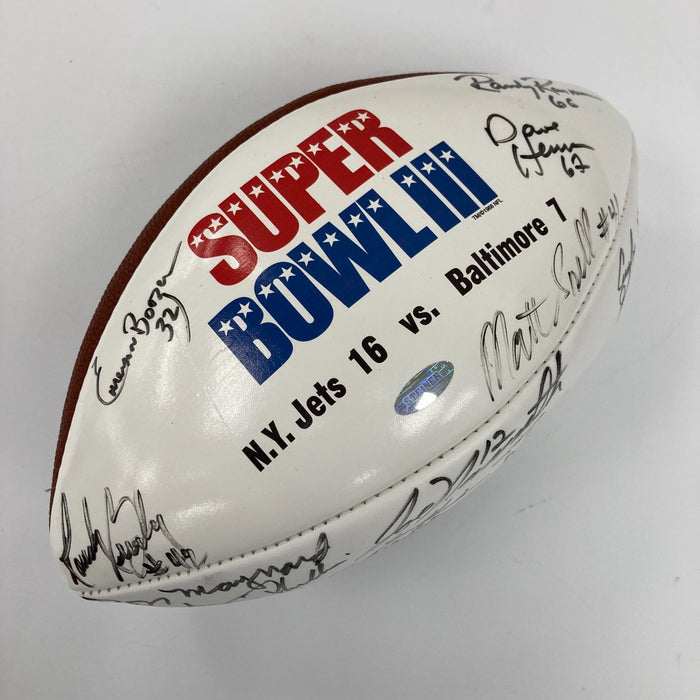 1968 New York Jets Super Bowl Champs Team Signed Wilson Football