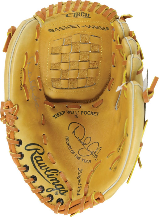 Derek Jeter Signed 1996 Rookie Of The Year Rawlings Baseball Glove JSA