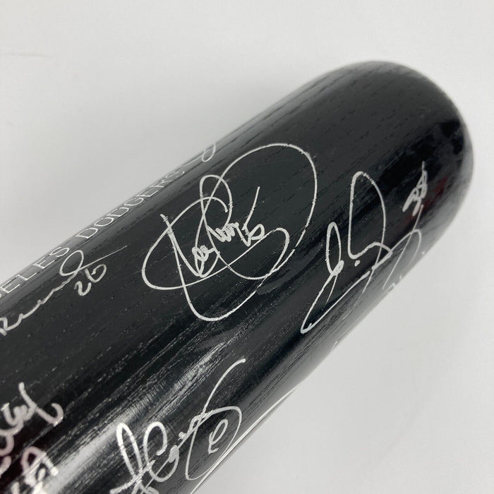 2003 Los Angeles Dodgers Team Signed Baseball Bat Rickey Henderson Beltre PSA