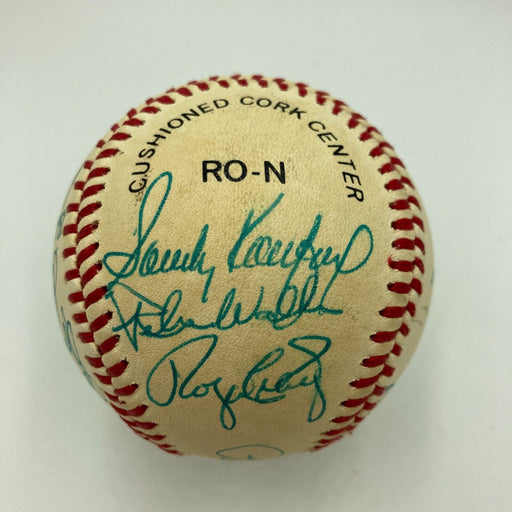 1955 Brooklyn Dodgers World Series Champs Team Signed Baseball Sandy Koufax JSA