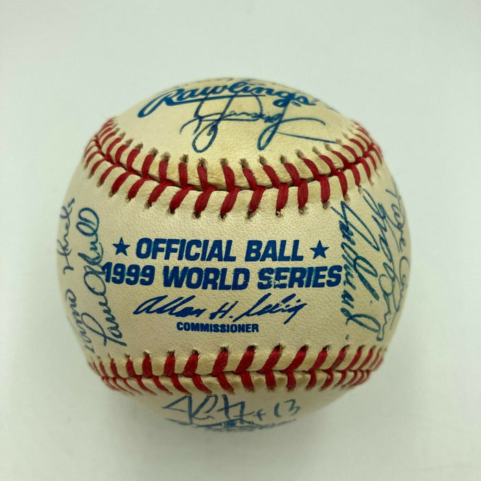 1999 New York Yankees World Series Champs Team Signed Baseball Derek Jeter PSA