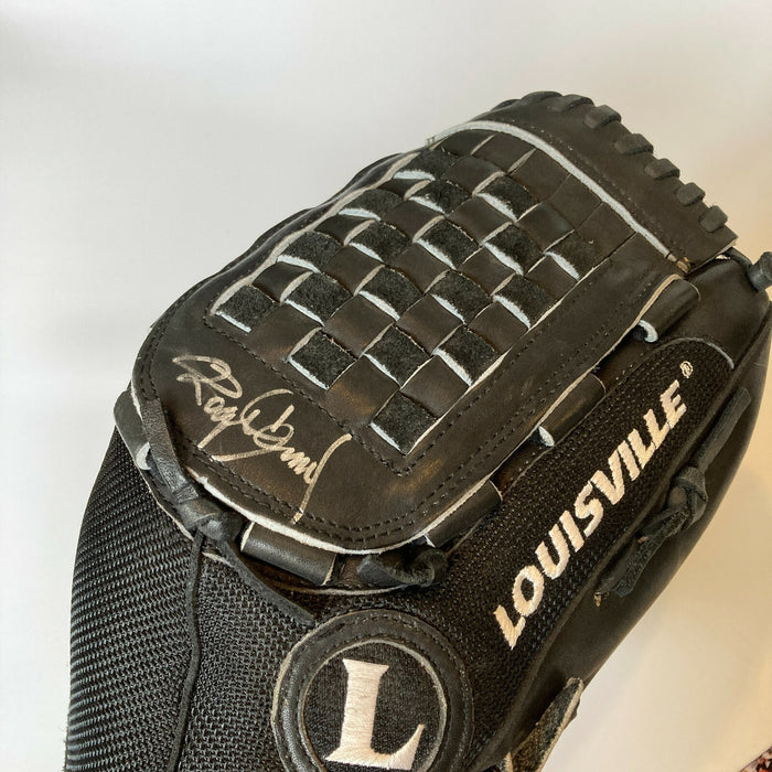 Roger Clemens Twice Signed AUthentic Game Model Baseball Glove JSA Sticker