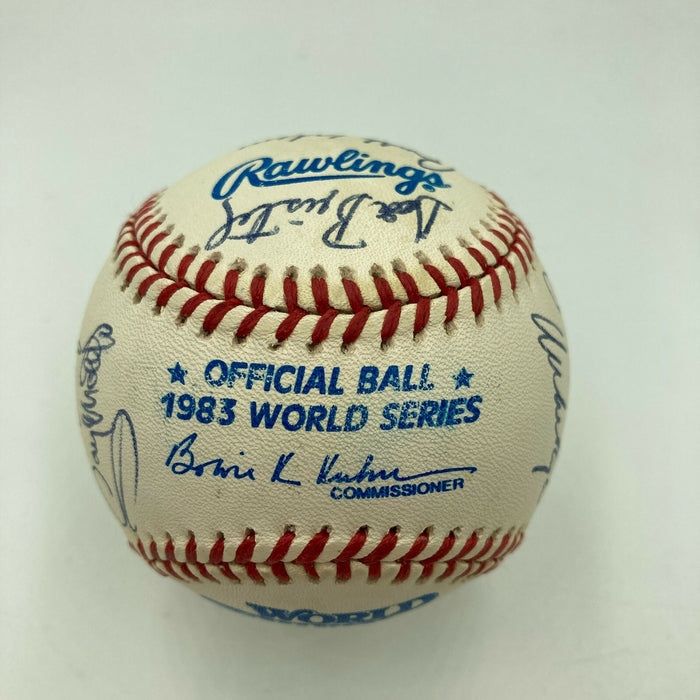 1983 Philadelphia Phillies NL Champs Team Signed World Series Baseball PSA DNA