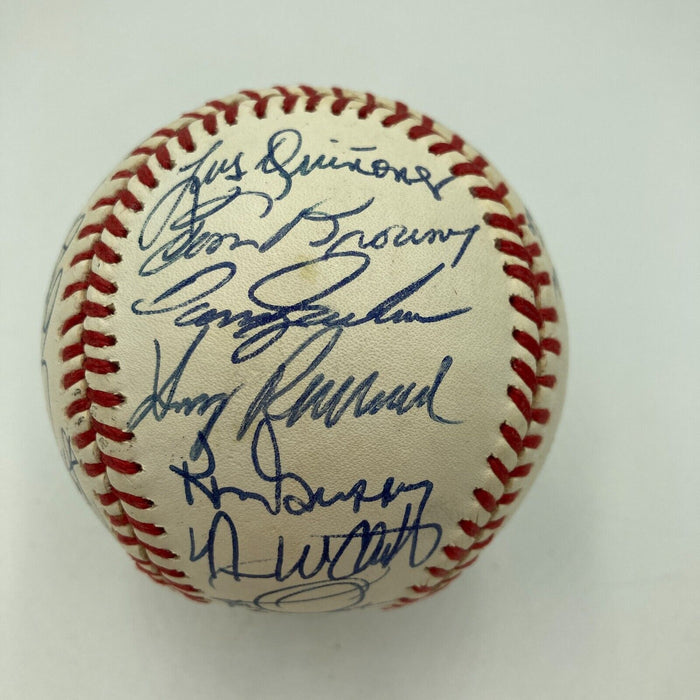 Beautiful 1990 Cincinnati Reds World Series Champs Team Signed Baseball JSA COA