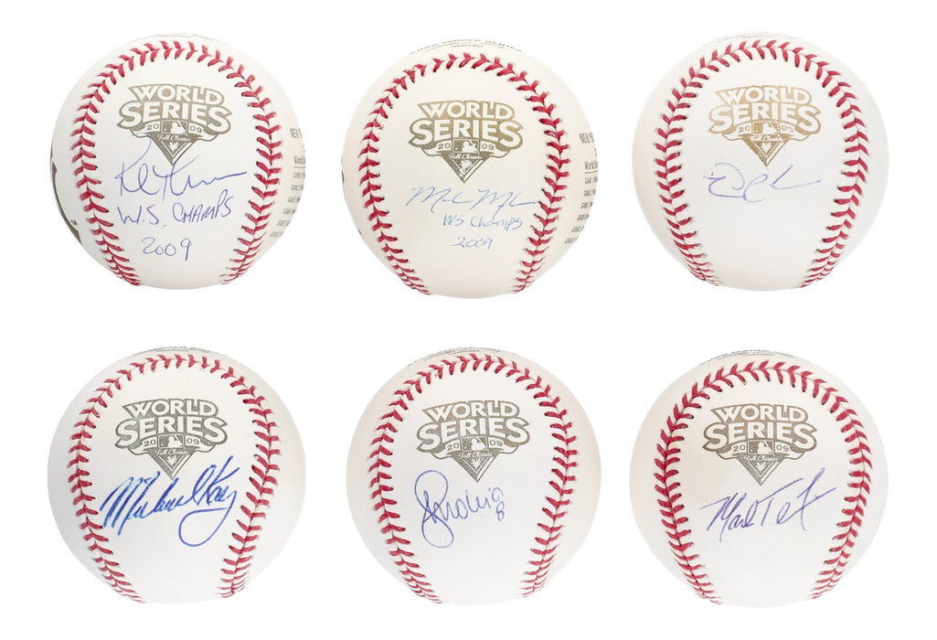 2009 New York Yankees WS Champs Team Signed Baseball Collection 42 Balls JSA COA