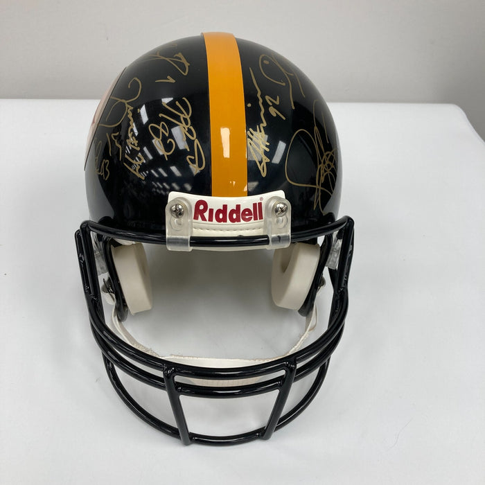 2005 Pittsburgh Steelers Super Bowl Champs Team Signed Game Helmet Beckett COA