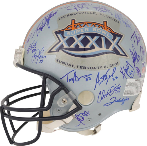 2004 New England Patriots Super Bowl Champs Team Signed Helmet Tom Brady PSA DNA