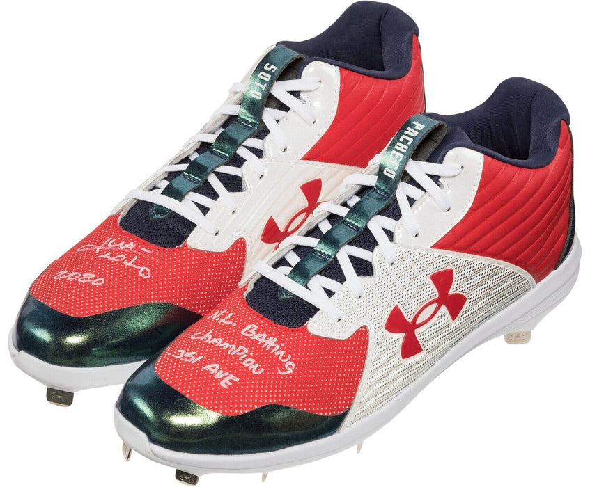 Juan Soto Signed Heavily Inscribed 2020 Game Issued Cleats Beckett Hologram