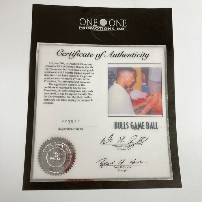 Scottie Pippen Signed Spalding Official NBA Game Issued Bulls Basketball PSA DNA
