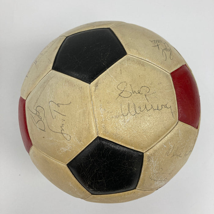 1977 New York Cosmos Pele Team Signed Vintage Soccer Ball PSA DNA World Cup
