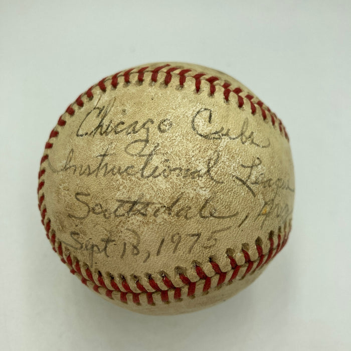 Ernie Banks Signed 1975 Game Used Official National League Baseball JSA COA