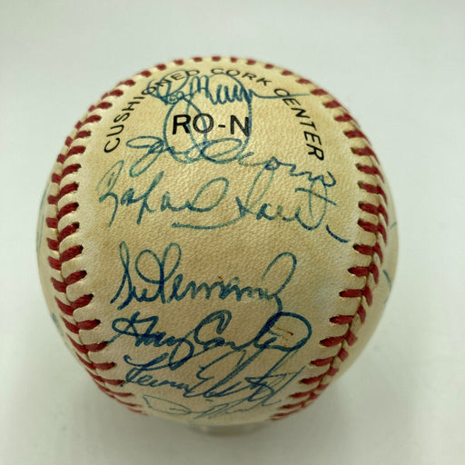 Vintage 1986 New York Mets World Series Champs Team Signed Feeney Baseball JSA