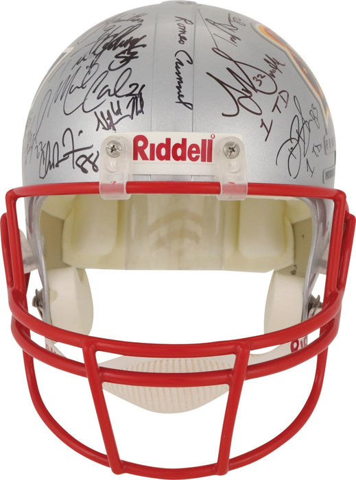 2003 New England Patriots Super Bowl Champs Team Signed Helmet Tom Brady PSA DNA