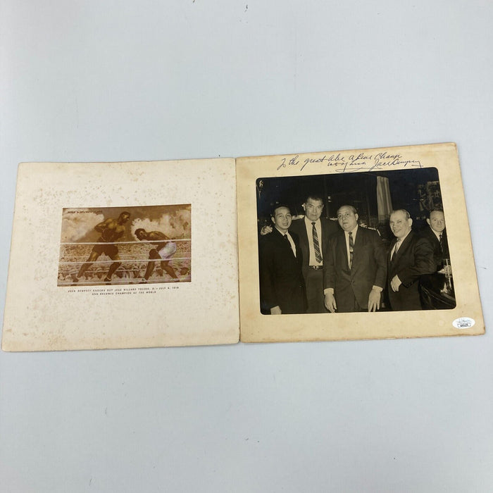 Jack Dempsey Signed Vintage 1950's Photo JSA COA Boxing