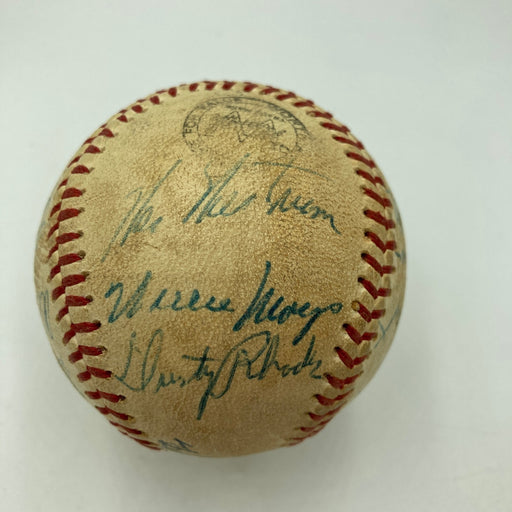 1957 New York Giants Team Signed Baseball Willie Mays JSA COA