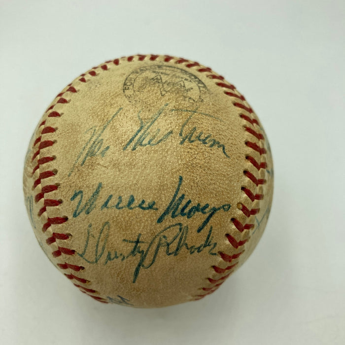 1957 New York Giants Team Signed Baseball Willie Mays JSA COA