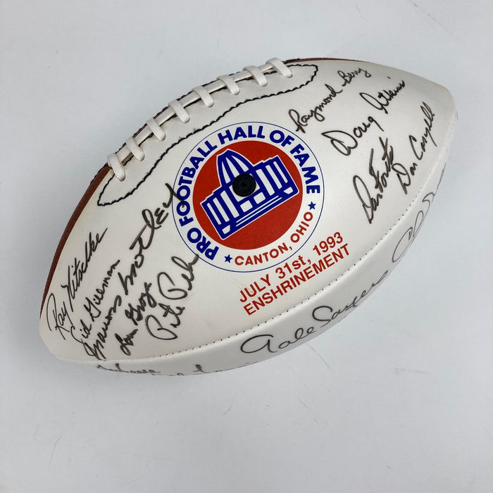 1993 Hall Of Fame Induction Multi Signed Football 27 Sigs JSA COA