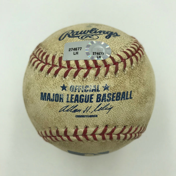 Troy Tulowitzki Cycle Game 8-10-2009 Signed Game Used Baseball MLB Authentic