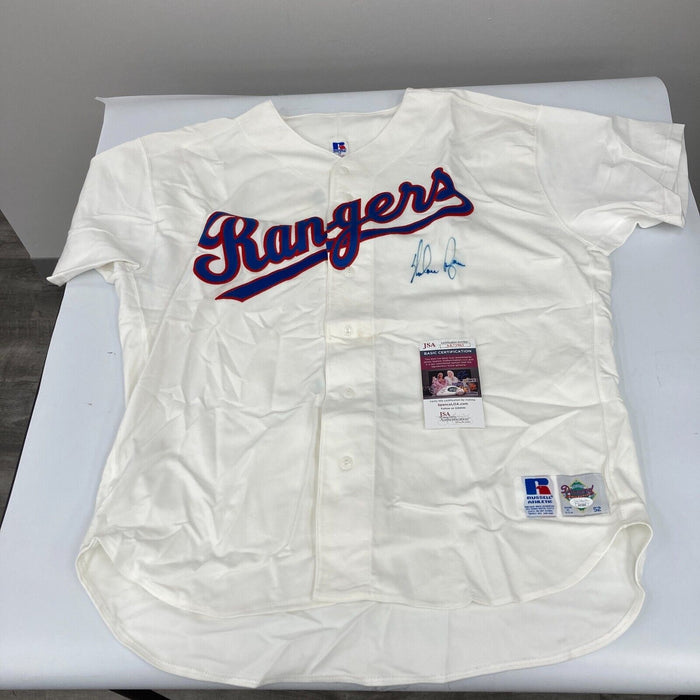 Nolan Ryan Signed Vintage Russell Authentic Texas Rangers Jersey JSA COA