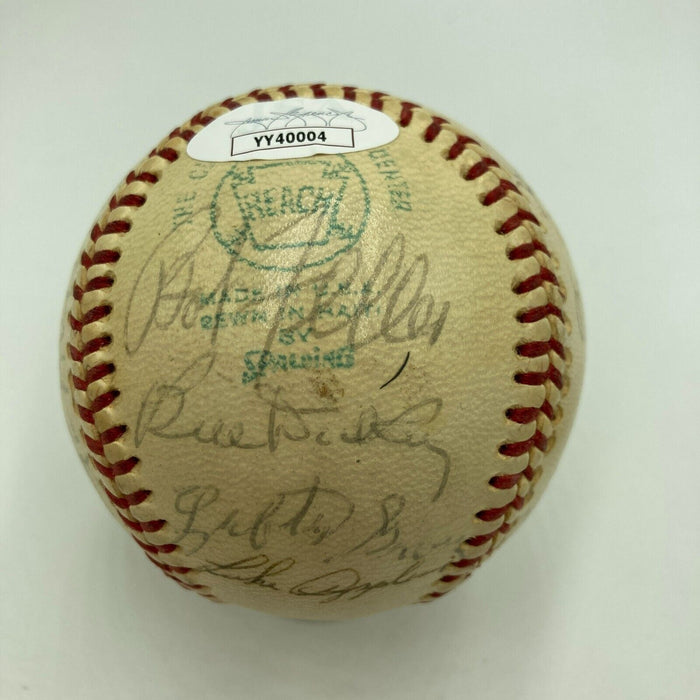 Joe Dimaggio Sandy Koufax 1972 Hall Of Fame Induction Multi Signed Baseball JSA