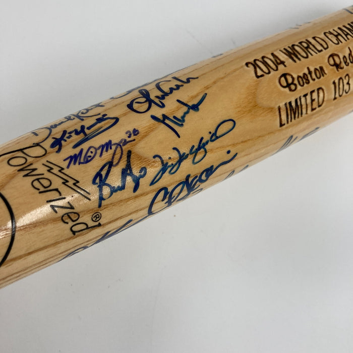 2004 Boston Red Sox World Series Champs Team Signed Baseball Bat PSA DNA Beckett