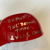 Stan Musial Signed Heavily Inscribed STATS St. Louis Cardinals Mini Helmet PSA