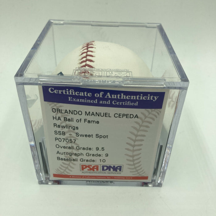 Orlando Manuel Cepeda Signed Major League Baseball PSA DNA Graded MINT+ 9.5