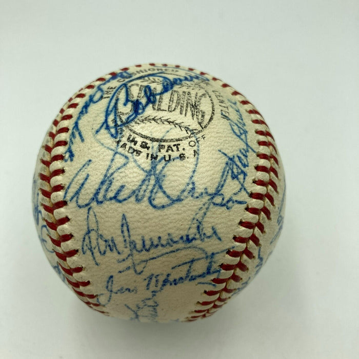 Beautiful Jackie Robinson Joe Dimaggio Hall Of Fame Multi Signed Baseball JSA