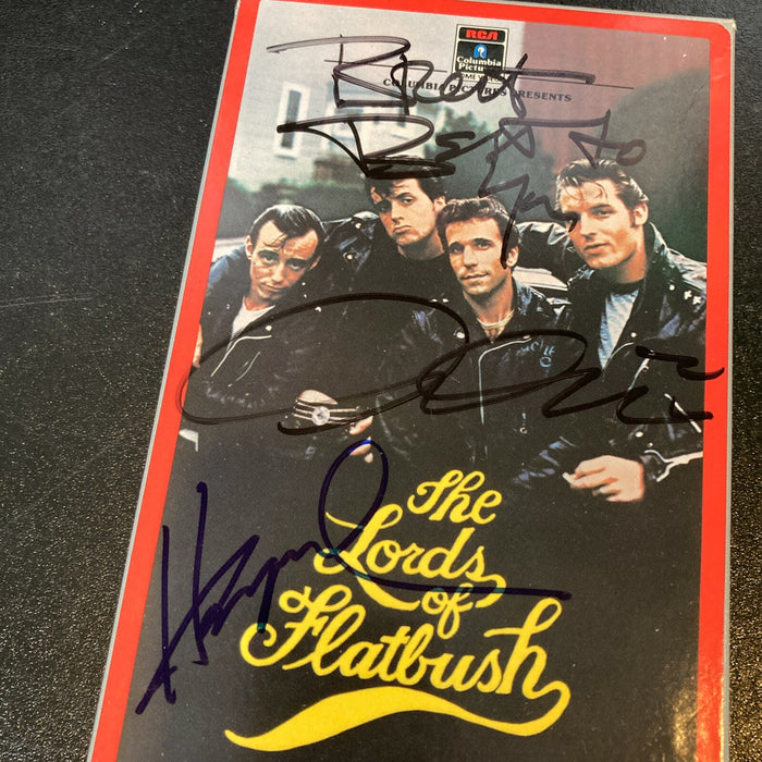 Henry Winkler & Armand Assante Signed The Lords Of Flatbush VHS Movie JSA COA