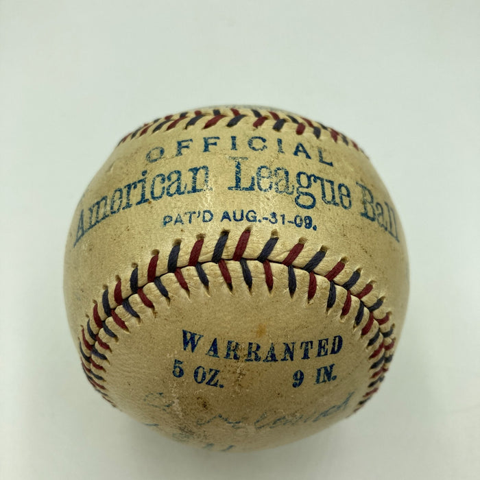 George Stovall & Gus Fisher Signed 1911 American League Baseball Indians Beckett