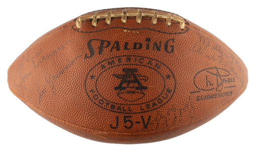 1966 San Diego Chargers Team Signed Spalding AFL Official Game Football JSA COA