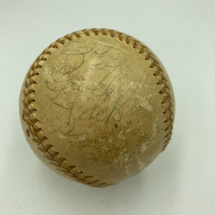 1944 World Series Game Used Baseball Signed By Umpire Tom Dunn JSA COA