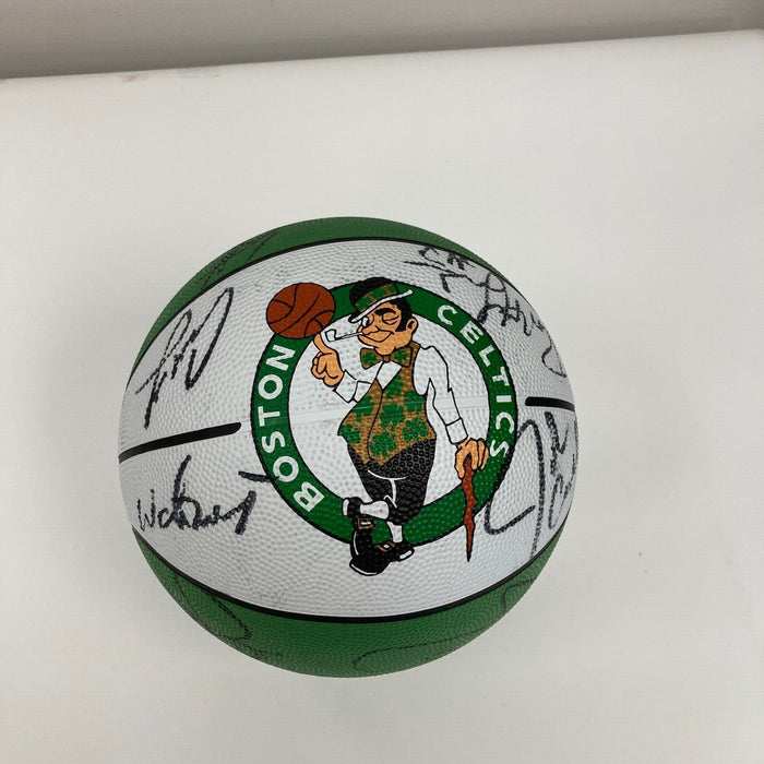 2001-2002 Boston Celtics Team Signed Basketball Paul Pierce JSA COA