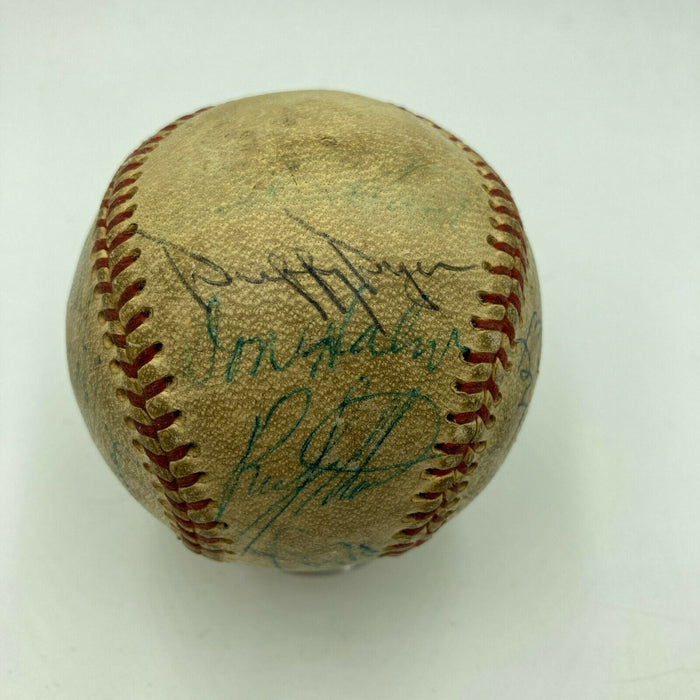 Willie Mays Yogi Berra 1972 New York Mets Team Signed Game Used Baseball