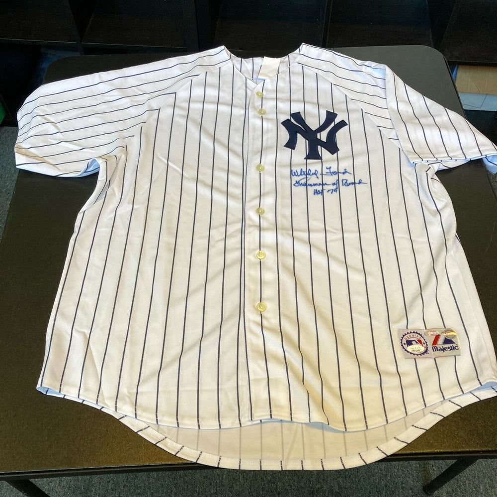 Whitey Ford Chairman Of The Board HOF 74 Signed New York Yankees Jersey JSA COA