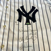 1999 Yankees Team Signed World Series Jersey Derek Jeter Mariano Rivera Steiner