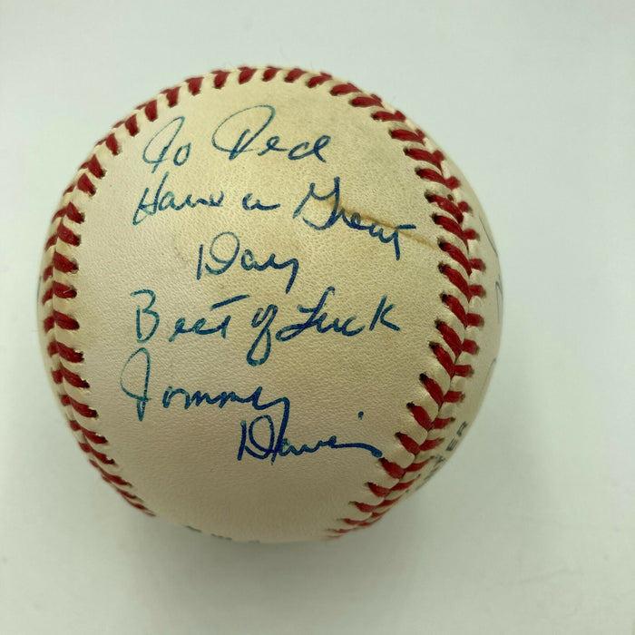 Dodgers Greats Signed Baseball Steve Yeager Garvey Tommy & Willie Davis PSA DNA