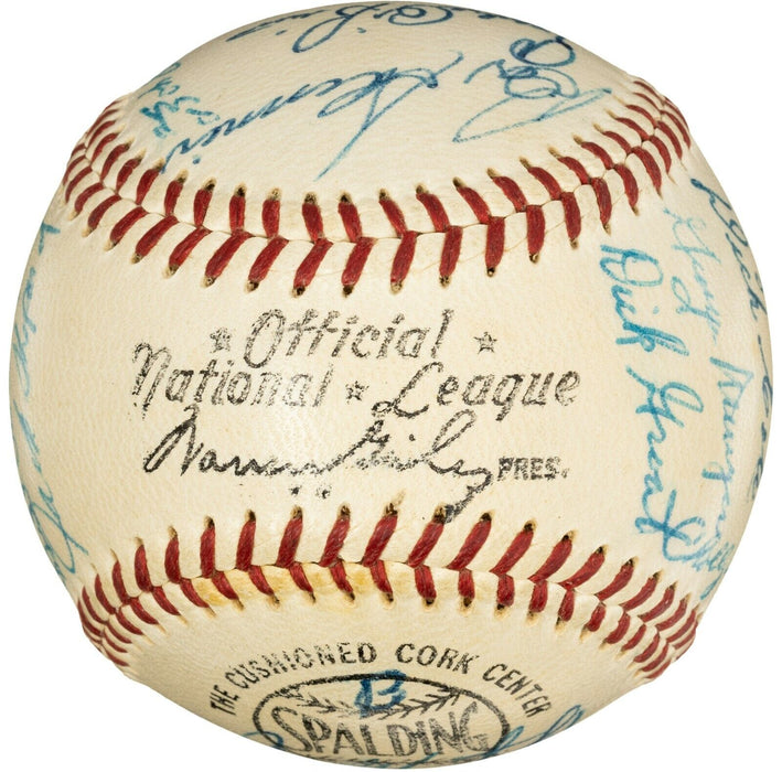 Beautiful Roberto Clemente 1956 Pittsburgh Pirates Team Signed Baseball PSA DNA.