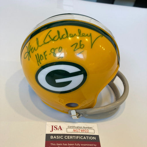 Herb Adderley HOF 1980 Signed Green Bay Packers Mini Helmet JSA COA