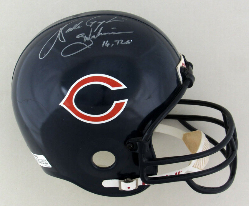 Walter Payton Signed Heavily Inscribed Chicago Bears Career STAT Helmet PSA DNA