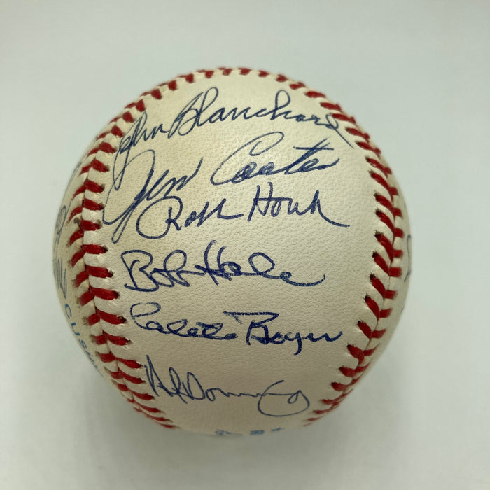 1961 New York Yankees World Series Champs Team Signed Baseball Mickey Mantle JSA