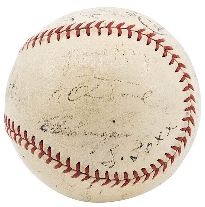 Babe Ruth & Lou Gehrig 1934 Tour Of Japan Team Signed Baseball With Beckett COA