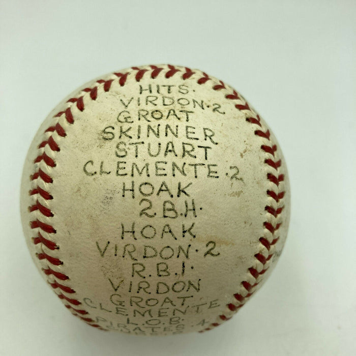 Harvey Haddix Game Used Final Pitch Victory Baseball Win #8 June 12 1962 Pirates