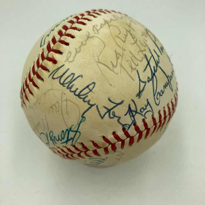 Mickey Mantle 1974 Hall Of Fame Induction Multi Signed Baseball JSA COA
