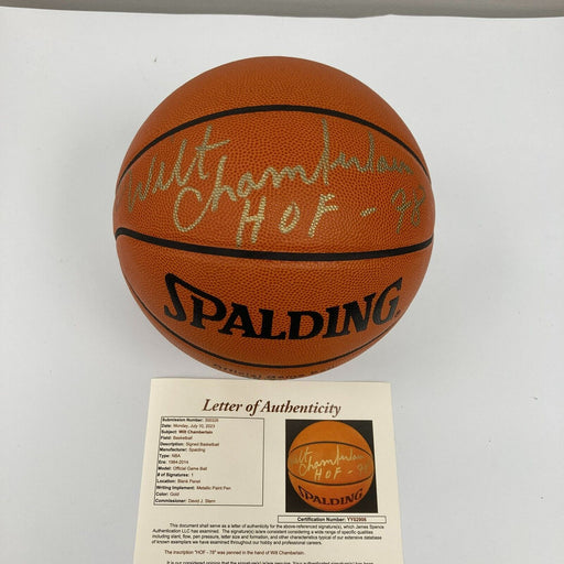 Wilt Chamberlain "HOF 1978" Signed Spalding Official NBA Game Basketball JSA COA