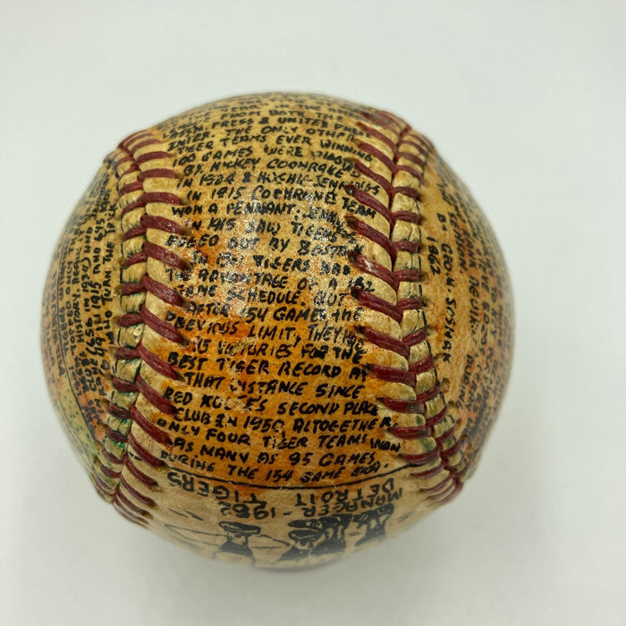 Bob Scheffing Signed Hand Painted George Sosnak Folk Art Baseball Detroit Tigers