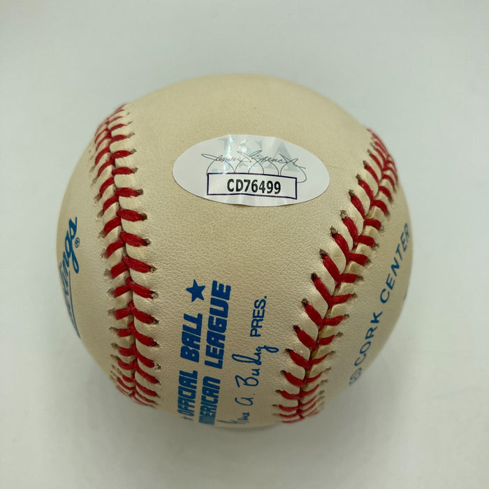 Mickey Carroll "Follow The Yellow Brick Road" Signed Baseball JSA COA