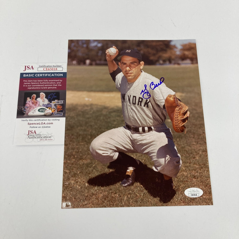 Yogi Berra Signed Autographed 8x10 Photo New York Yankees JSA COA